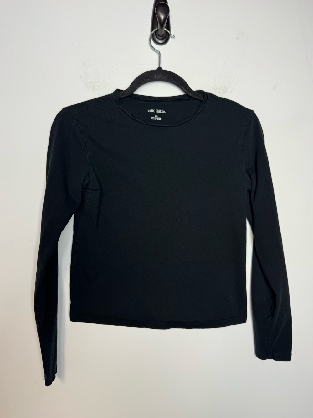 Wild fable black long sleeve cotton tee